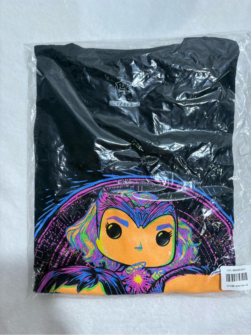 Dr, Strange Funko PopBlack Neon TShirt – Vibrant Multi‑Color Graphic